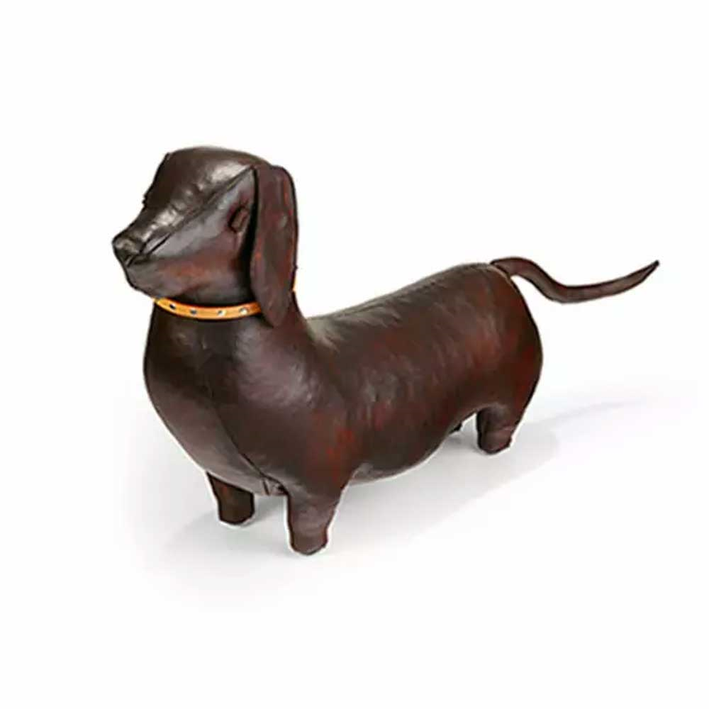 Hand Crafted Leather Dachshund, Miniature-0