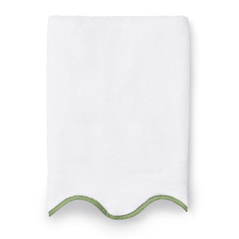 Amelia Scalloped Pair of Hand Towels, Asparagus-3