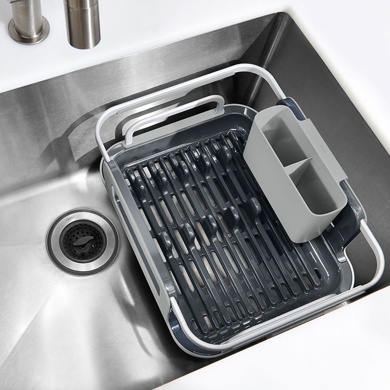 Over-The-Sink Aluminium Dish Rack, Stainless Steel-2