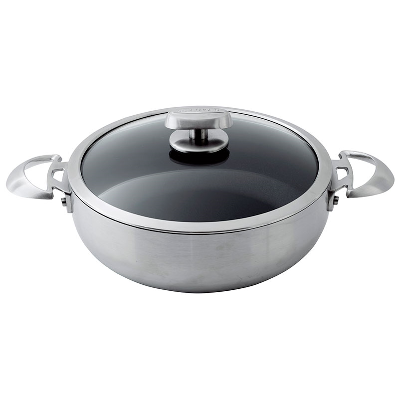 CS+ Low Casserole with Lid, 26cm, Stainless Steel-0