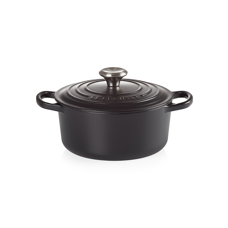 Signature Cast Iron Round casserole, 22cm - 3.3 litre, Satin Black-3