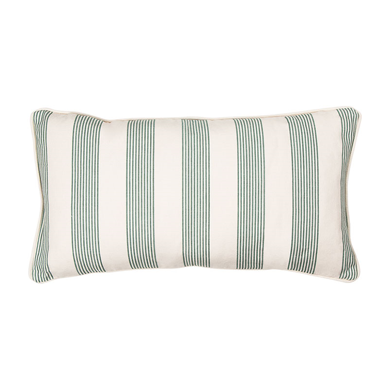 Park Stripe Lumbar Cushion, H35 x L65cm, Green-0