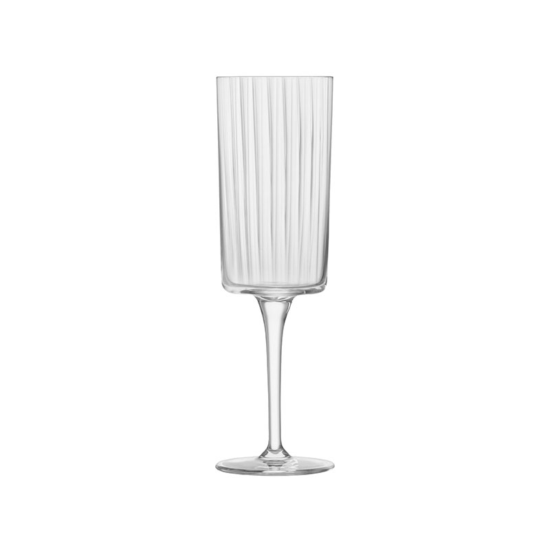 Gio Line Set of 4 Champagne Flutes, 210ml, Clear-4