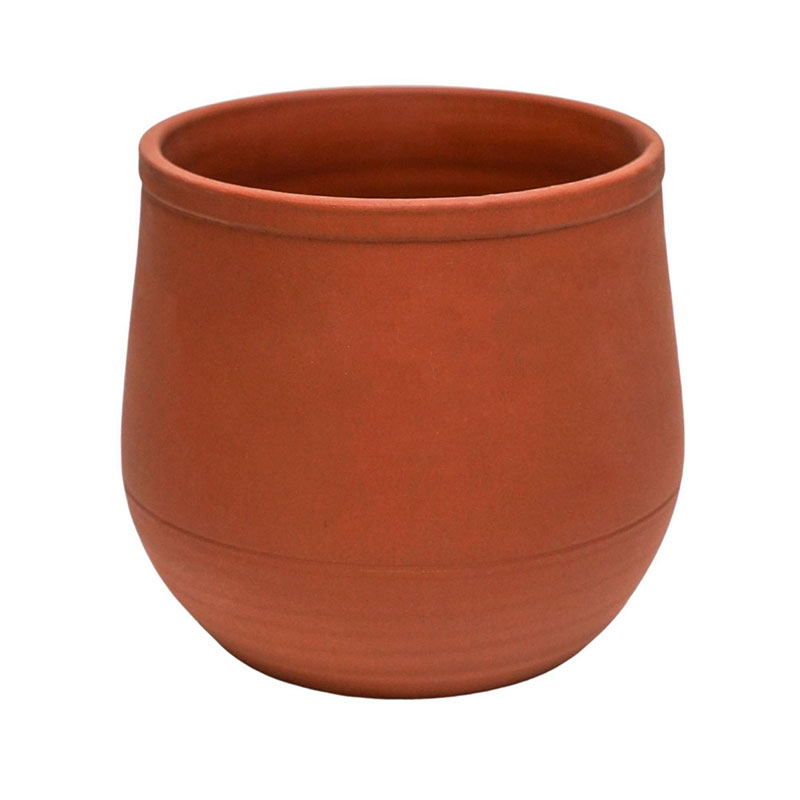 Handthrown Planter, D25cm, Burnt Umber-1