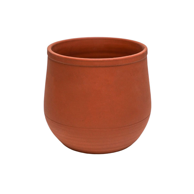 Handthrown Planter, D19cm, Burnt Umber-1