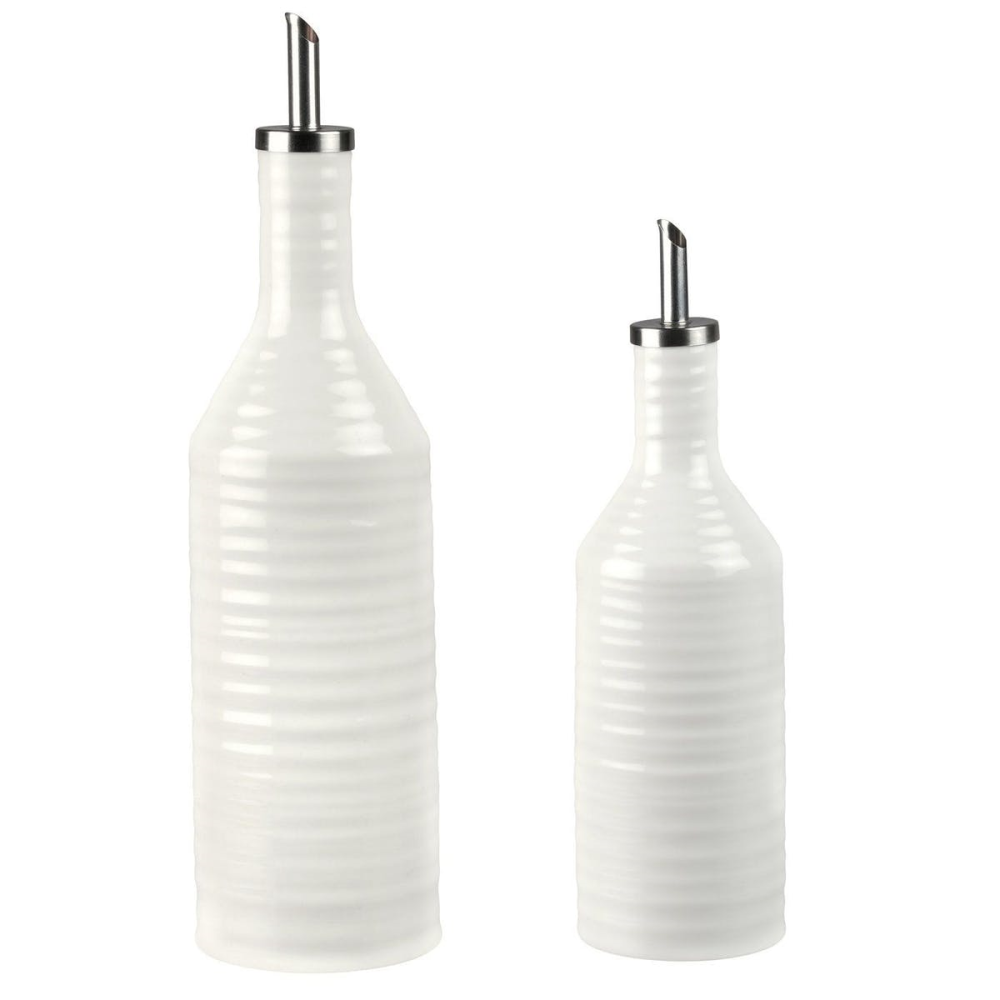 Oil & vinegar drizzler set, White-1