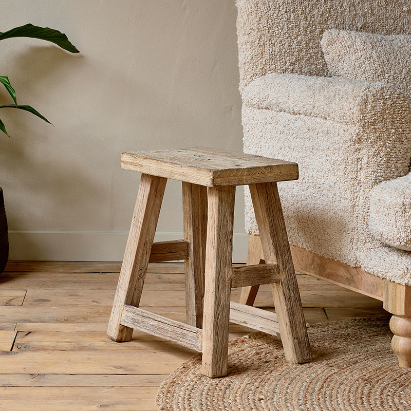 Ibo Reclaimed Wood Low Stool, Natural-7