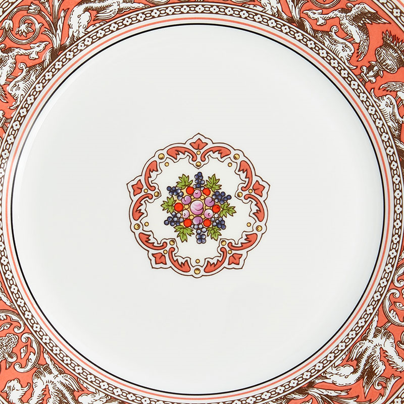 Florentine Plate, D20.6cm, Salmon-4