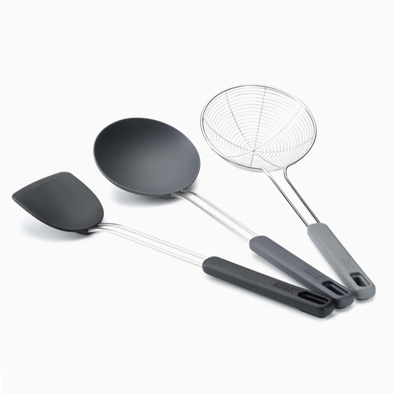 Nest Fusion 3 Piece Wok Utensil Set, Black-1