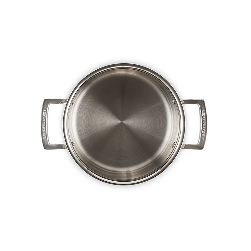 3 Ply Stainless Steel - Uncoated Deep casserole dish, 20cm - 4 litre-2