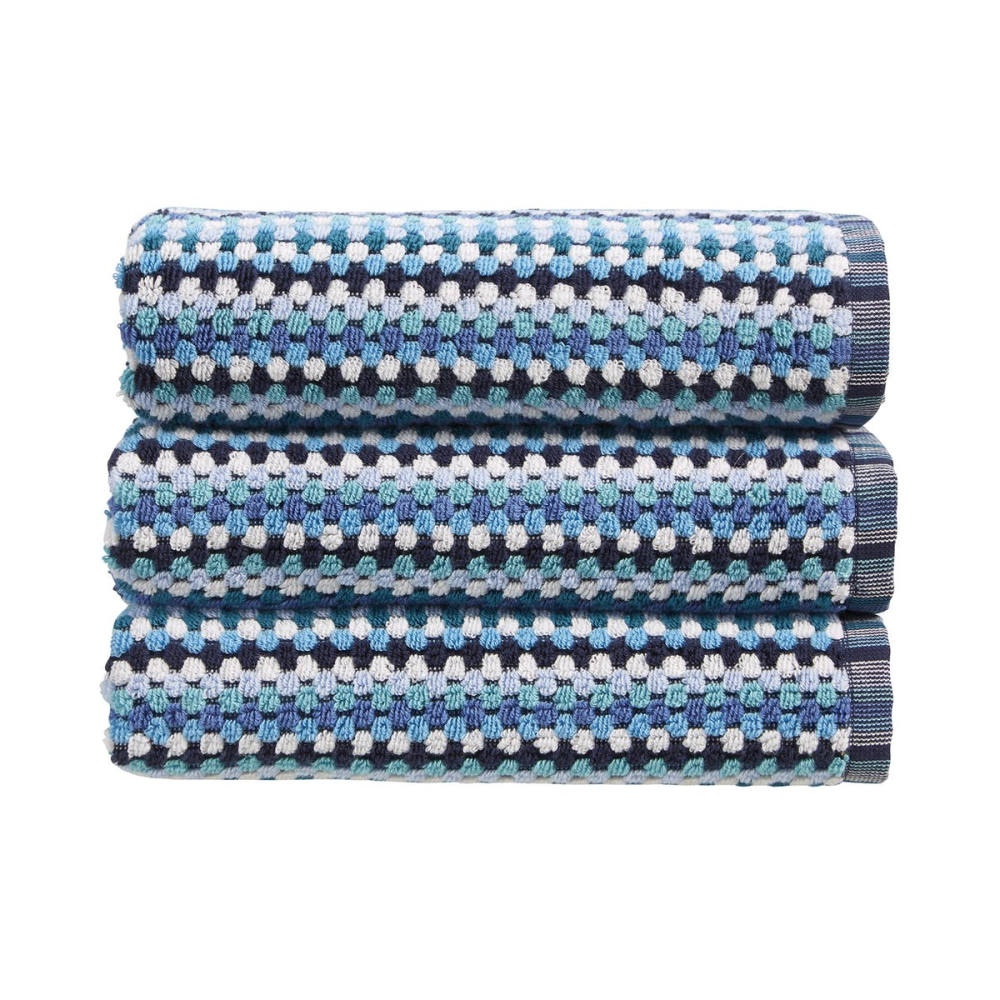 Carnaby Stripe Hand Towel, Blue-1