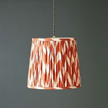 Tall Tapered Shade, 30cm, orange ikat-0