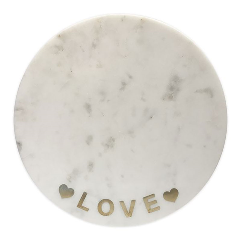 Marble Cheeseboard, D30cm, White-1