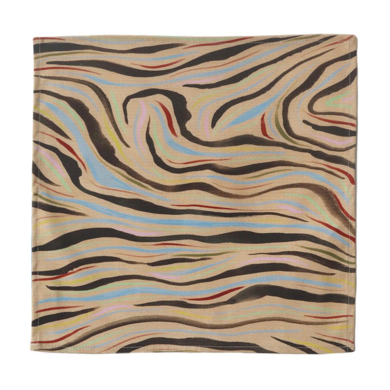 Zebra Set of 4 Organic Cotton Napkins, 45 x 40cm, Multi-0