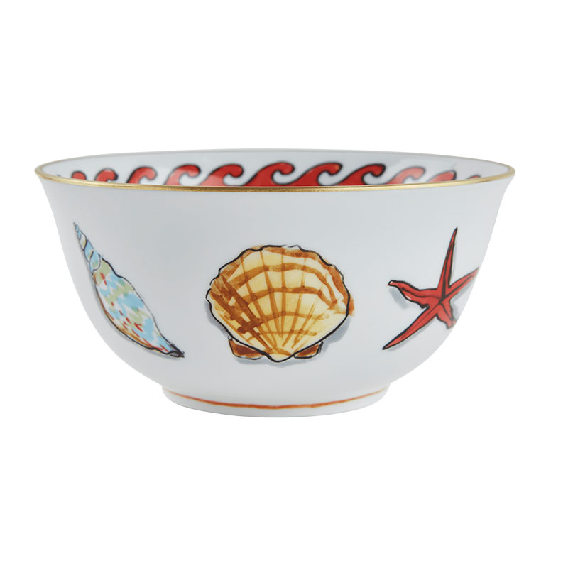 Il Viaggio Di Nettuno Hand-decorated Porcelain Bowl, White, 17cm-2