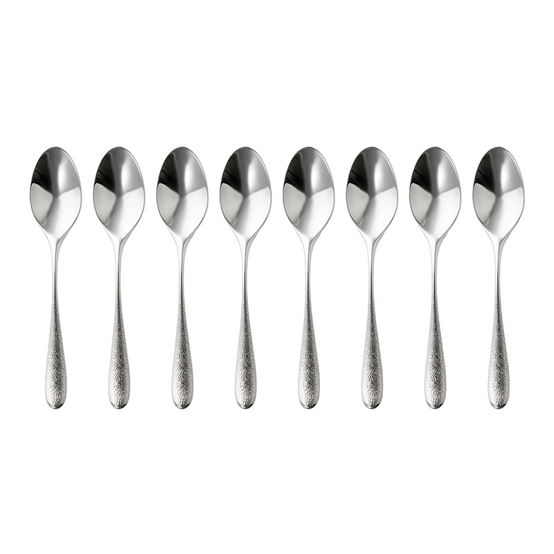 Sandstone Set of 8 Coffee Spoons, L10.5cm, Stainless Steel-0