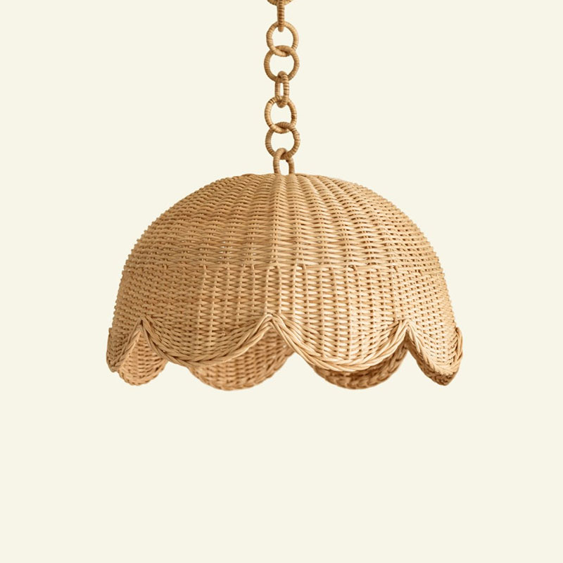 Etta Scalloped Pendant Shade, Natural-1