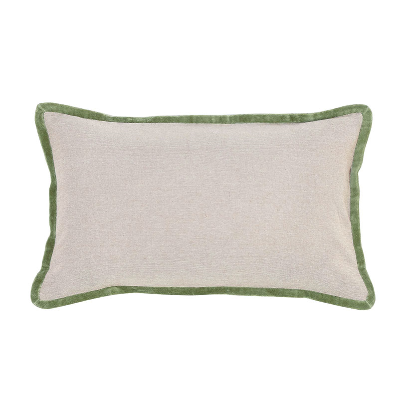 Jaipur Trim Cushion, 30 x 50cm, Jade-0