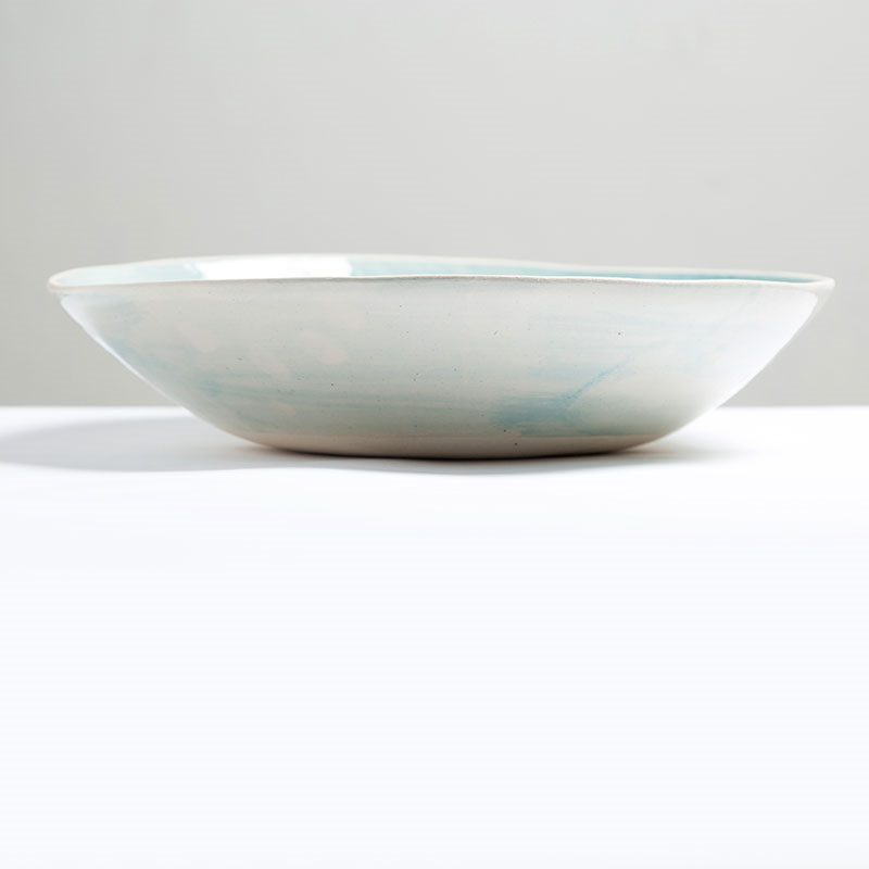 Large Salad Bowl Plain Wash, 31 x 6.5cm, Turquoise-1