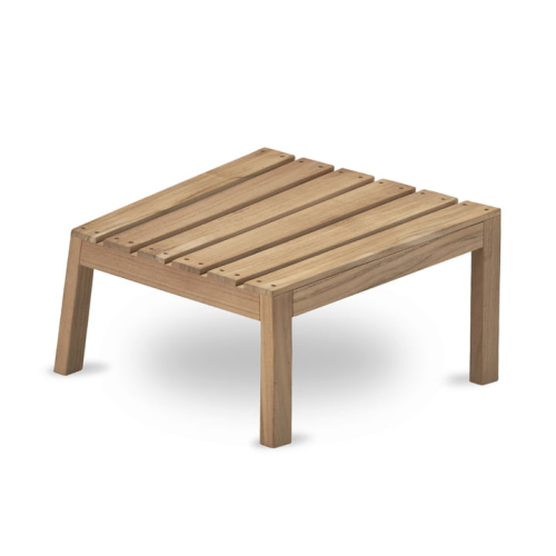 Between Lines Deck Stool, H28 x W53.5 x D53.5cm, Teak-1