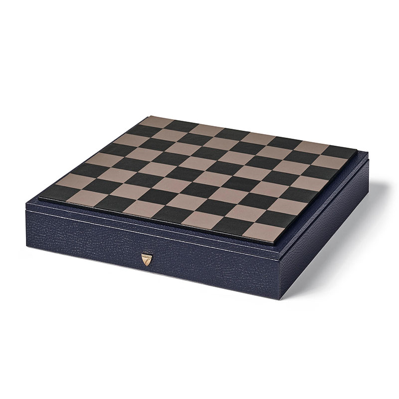 Luxe Chess Set, L30 x W30cm, NavyPebble-3