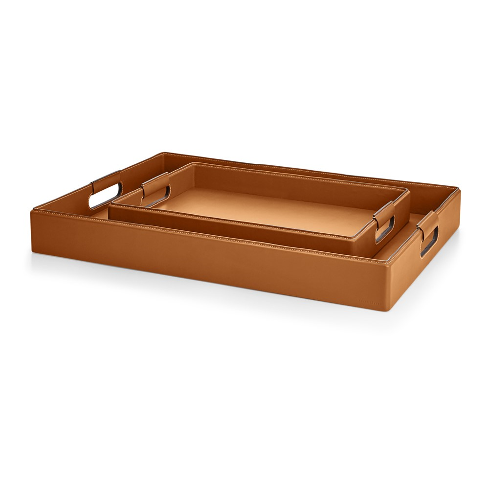 Wyatt Small tray, L20 x W14 x D3.1cm, Saddle-1