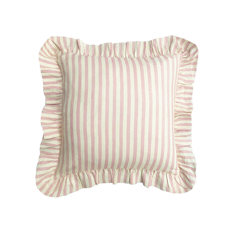 Candy Stripe Cushion Cover, 45 x 45cm, Blush-0