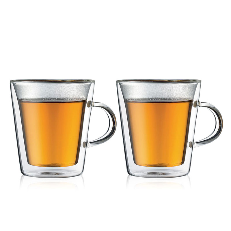 Canteen Double Walled Set of 2 Medium Mugs, 200ml, Clear-0