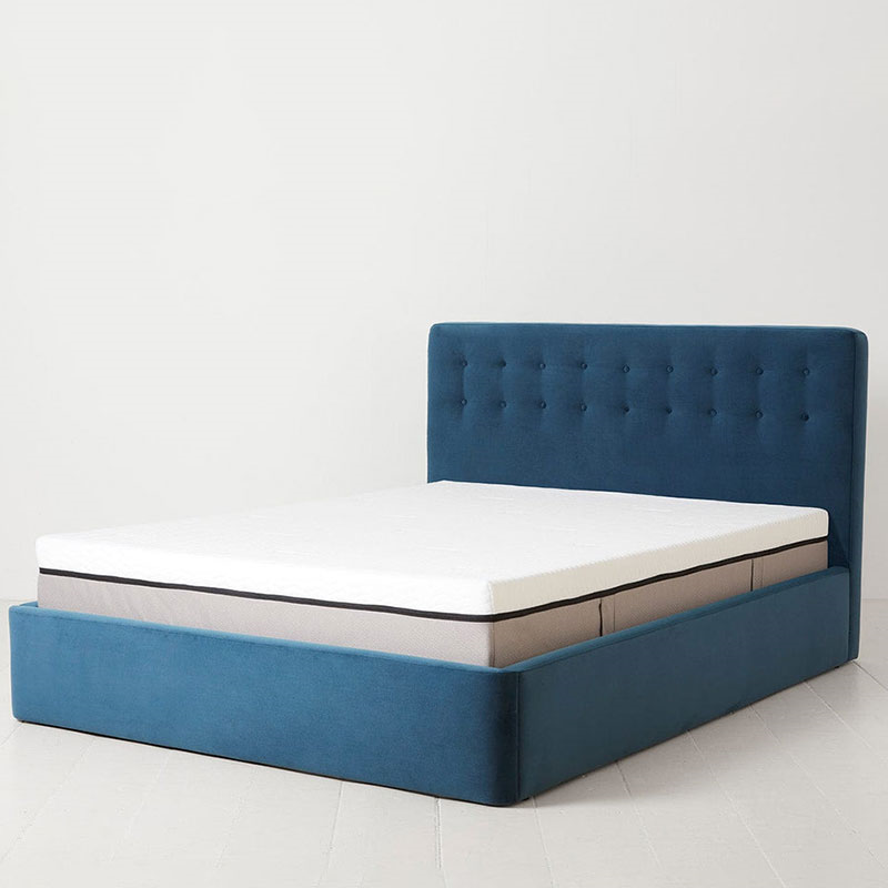 Bed 01 Velvet King Size Frame, Teal-0