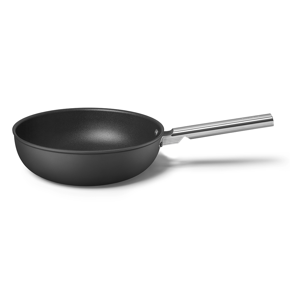 Retro 50's Style Non-Stick Wok, 30cm, Black-2