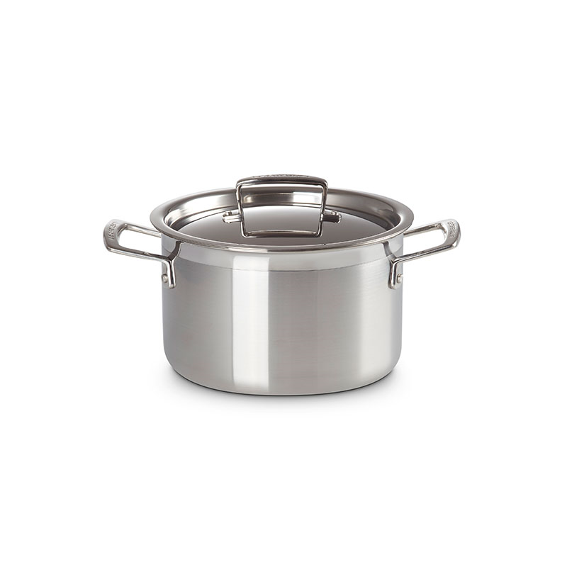 Classic 3-ply Deep Casserole, 20cm, Stainless Steel-1