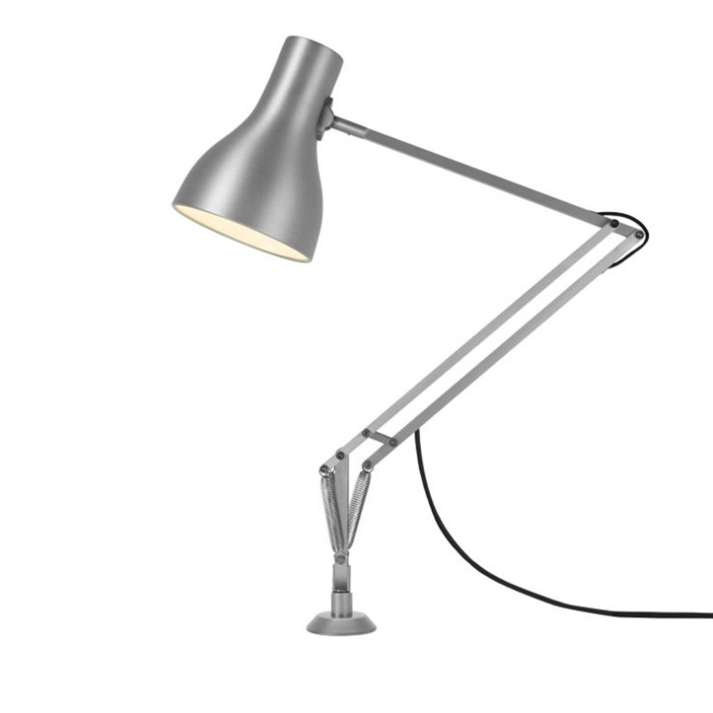 Type 75 Lamp with Desk Insert, Silver Lustre-0