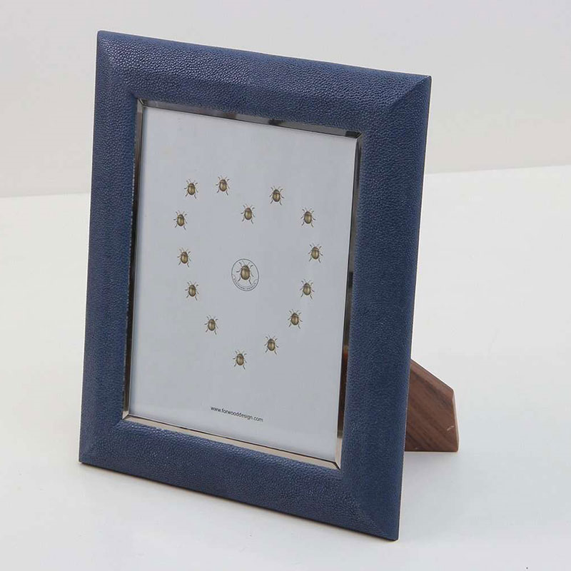 Photo Frames, Bella, Shagreen, Nile Blue, Small, 7 x 5"-0