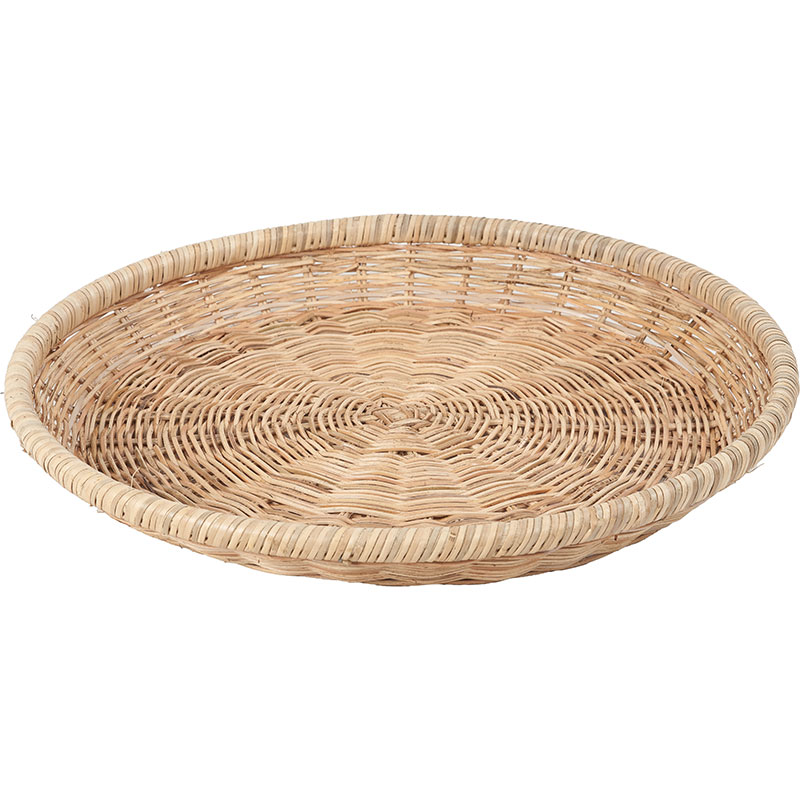 Rattan Round Tray, D43cm, Natural-1