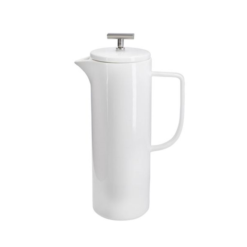 Ceramic Cafetière 8 Cup, 1.2L, White-2