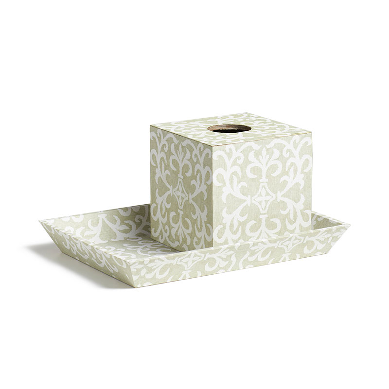 Gawain Tissue Box and Tray, Natural-0