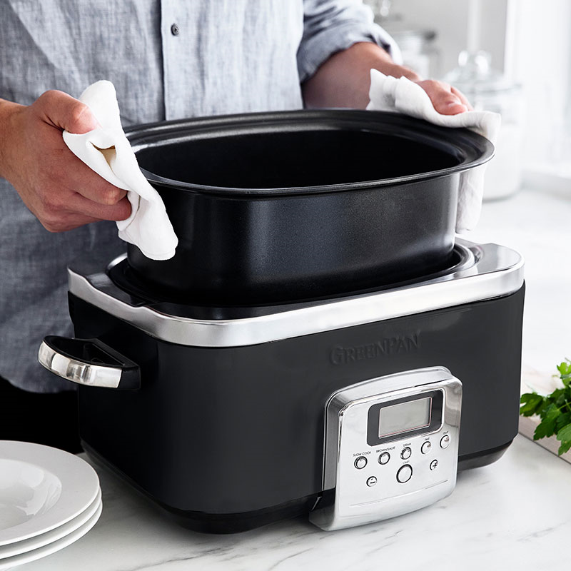 Non-Stick Slow Cooker, 6L, Black-4