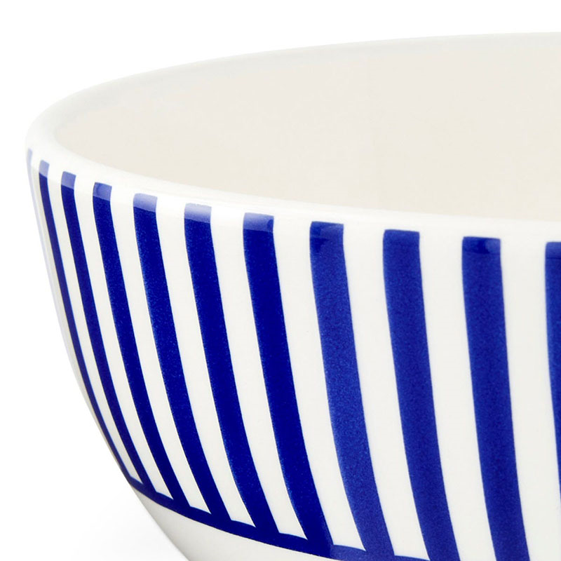 Stecatto Set of 4 Bowls, D16cm, White and Blue-3