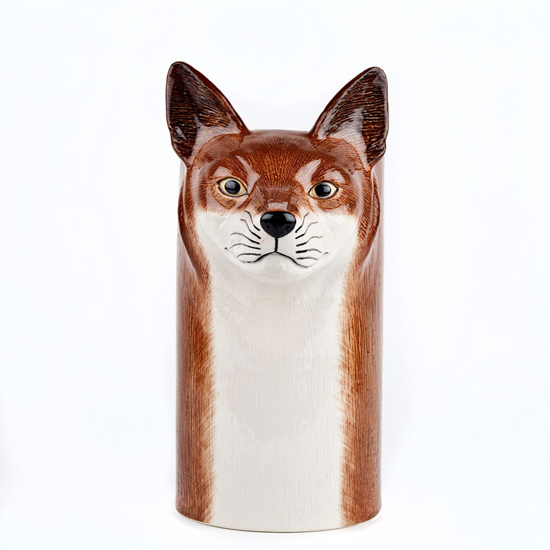 Fox Utensil Pot, H20.5cm, Brown-2