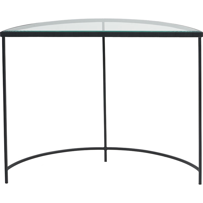 Marazzi Half Moon Console Table, Black-1