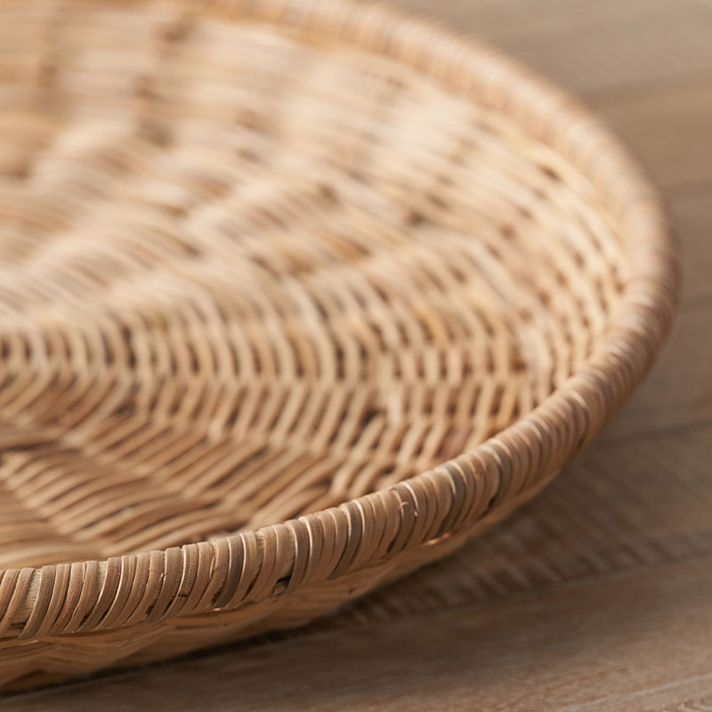 Rattan Round Tray, D43cm, Natural-5