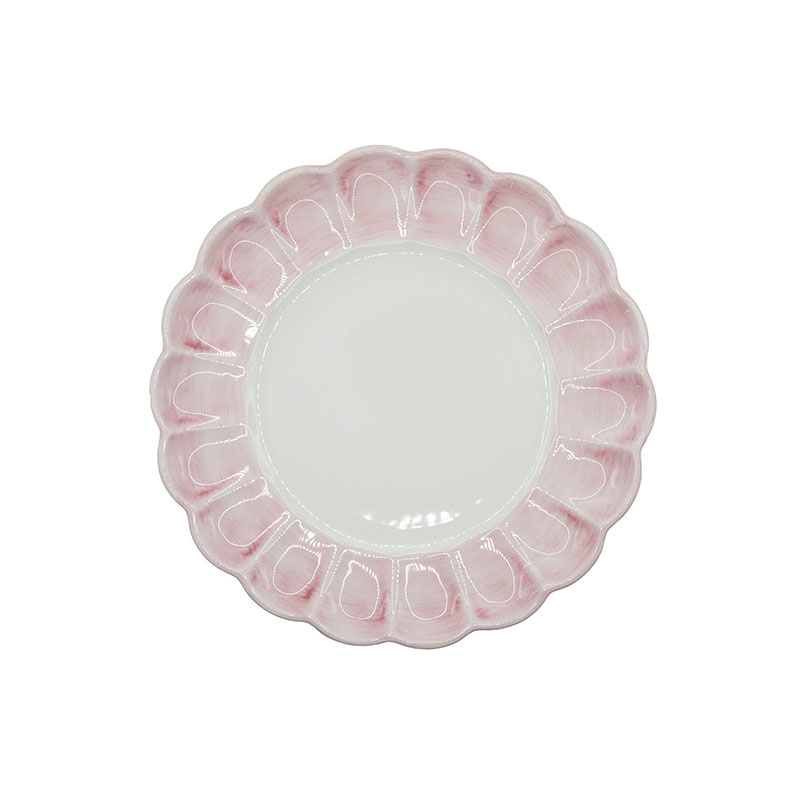 Lido Set of 4 Dinner Plates, D29cm, Pink-2