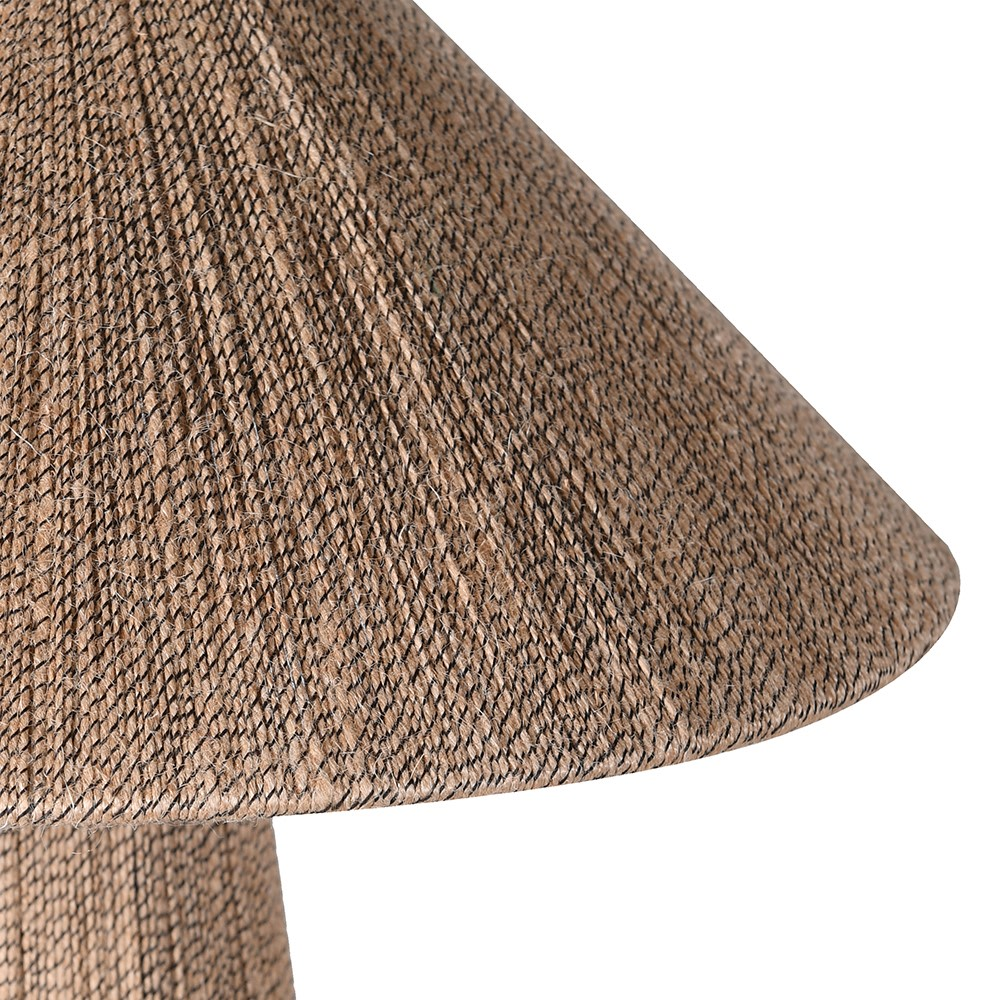 Jute Table Lamp with Empire Shade, H47cm, Natural-1