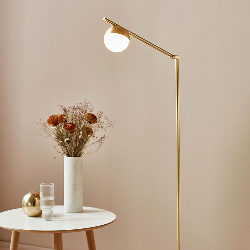 Contina Floor Lamp, H139.5cm, Brass-0