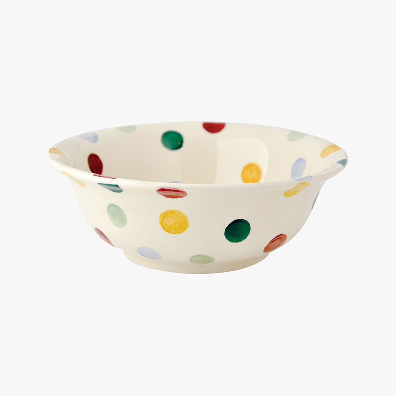 Polka Dot Cereal Bowl, D16.5cm, Cream-1