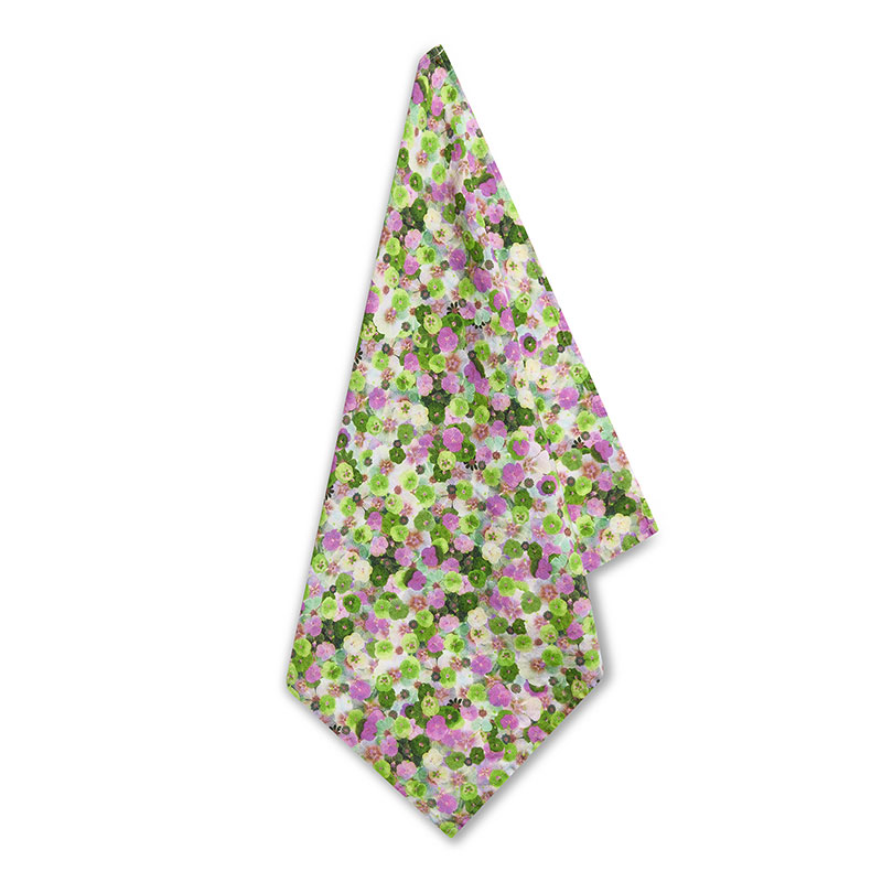 Le Marché aux Fleurs Linen Napkin, 50cm x 50cm, Purple/Pink/Green-1