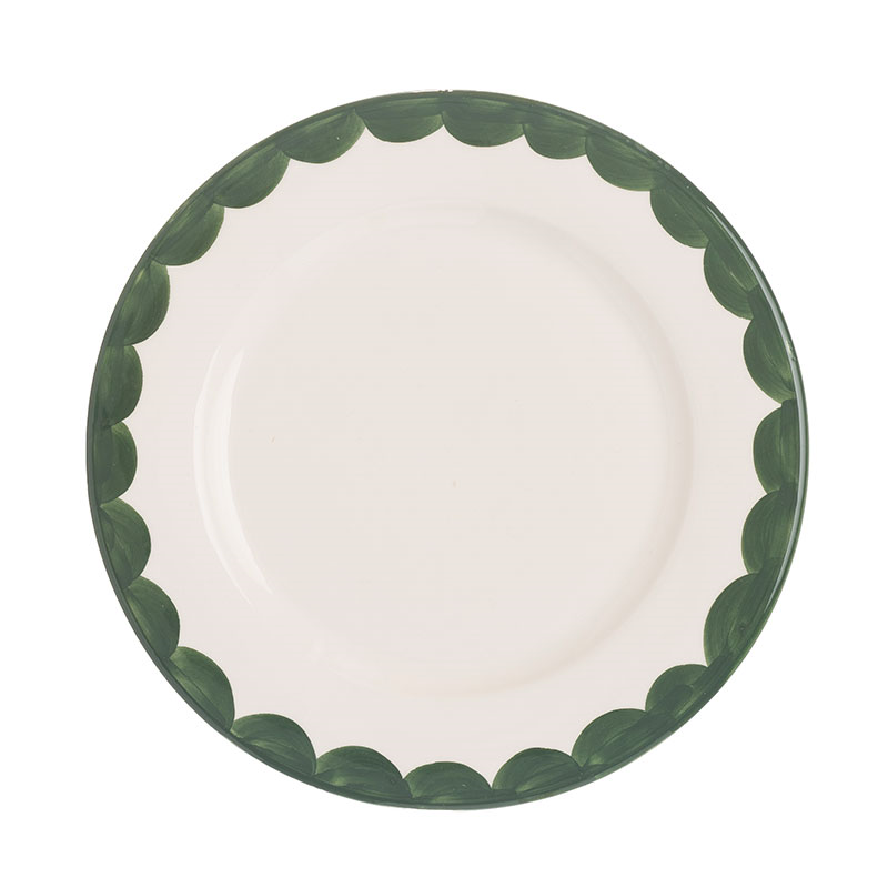 Scallop Side Plate Set of 2, D20cm, Green-1