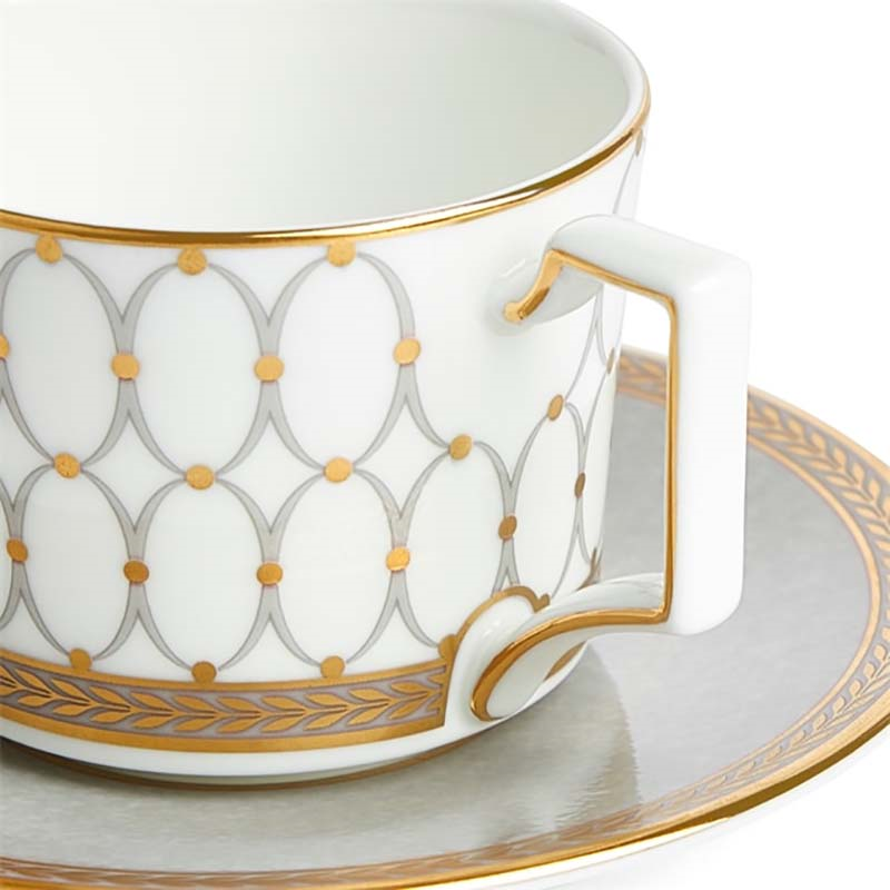 Renaissance Grey Coffee Cup & Saucer-2