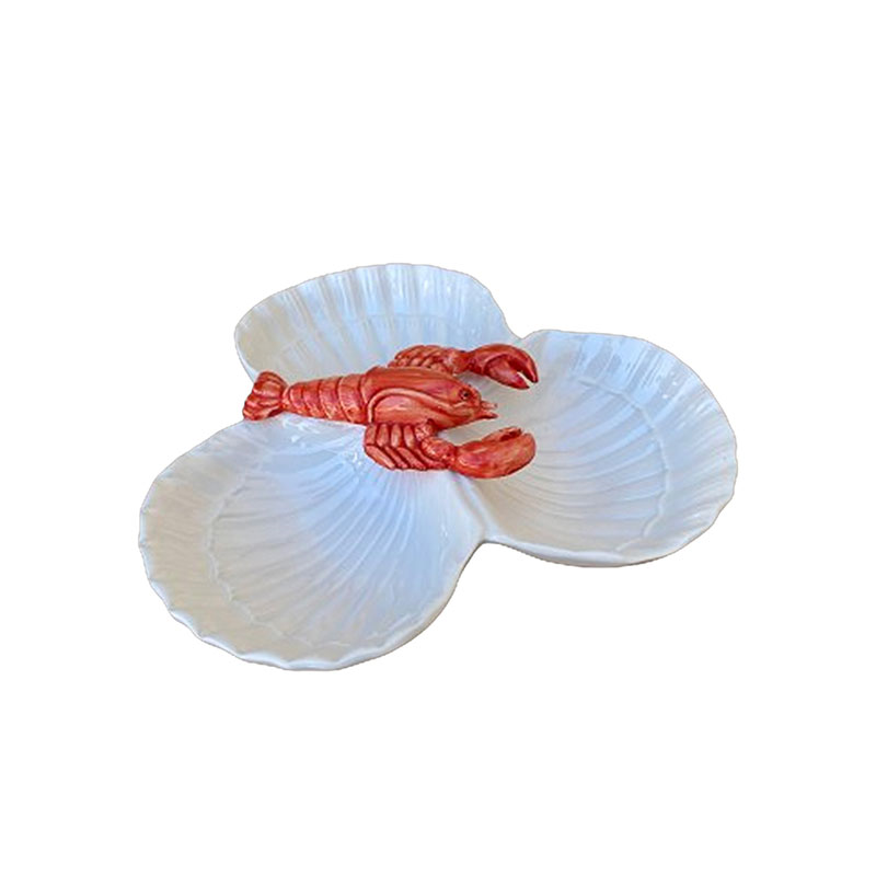 The Lobster Plate, L27 x W27cm, White-0