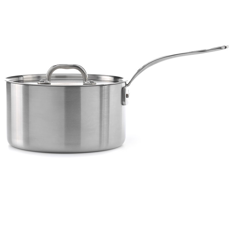 Classic Triply Saucepan with Lid, 16cm, Stainless Steel-0